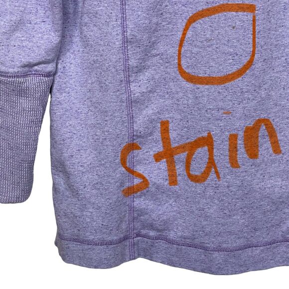 T by Talbots Sweater Women Size M Blue Pullover Cowl Neck Cotton Long Sleeves - Picture 3 of 14